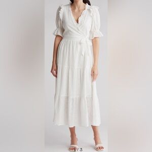 FRNCH Lindsay Ladies Woven Dress White Medium